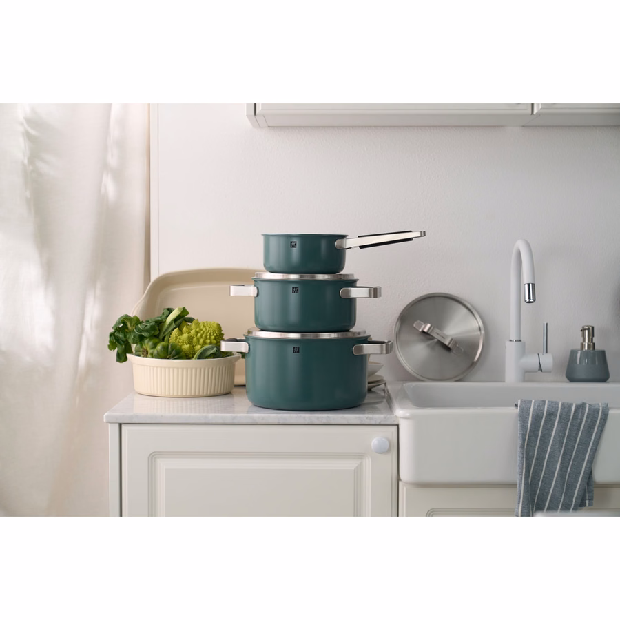8-pc Stainless Steel Cookware Set, Green
