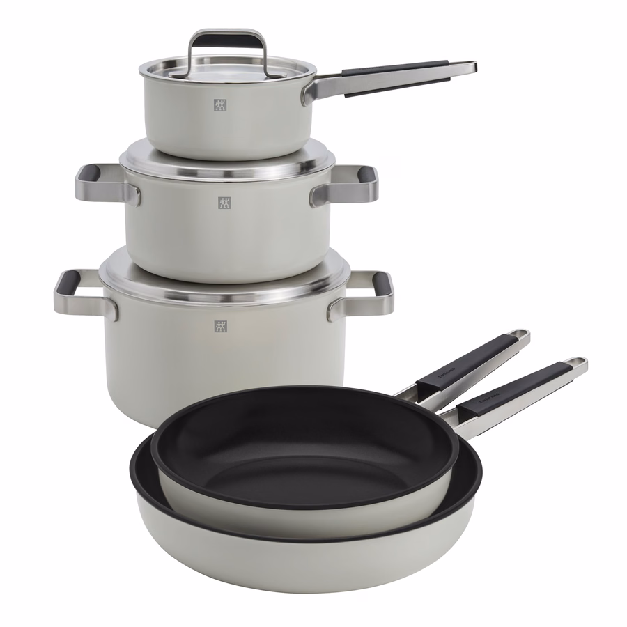8-pc Stainless Steel Cookware Set, Ivory