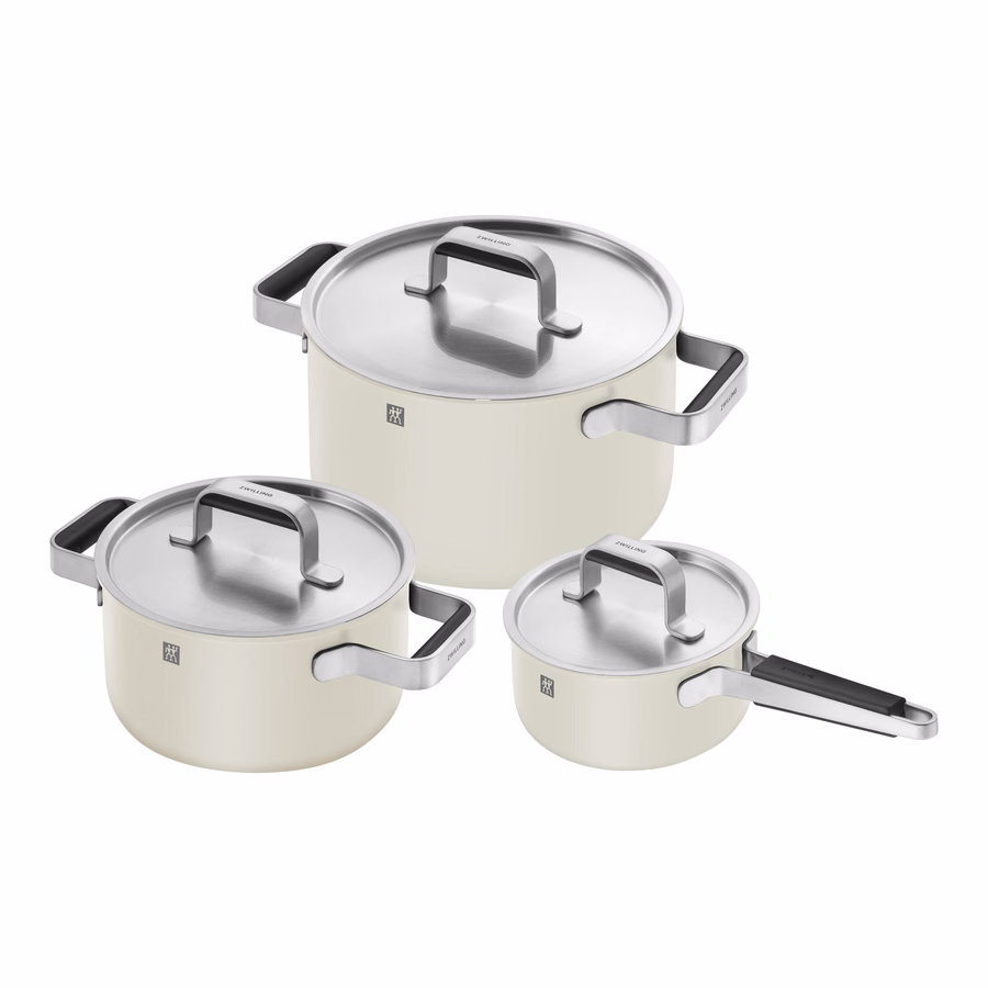 8-pc Stainless Steel Cookware Set, Ivory