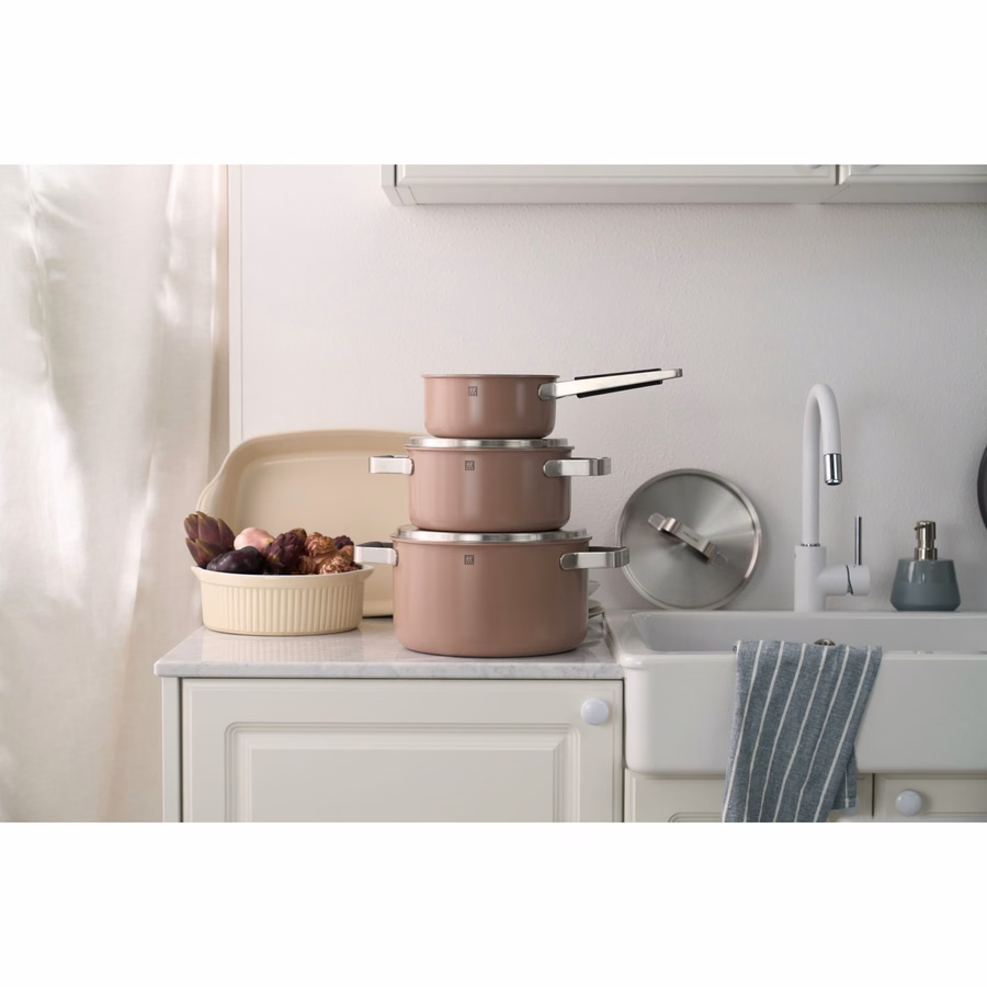 6-pc, 18/10 Stainless Steel, Pots And Pans Set
