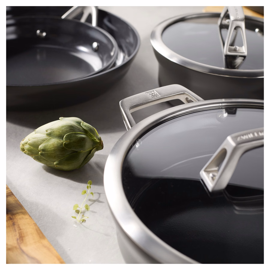 10-pc, Hard Anodized Ceramic Nonstick Cookware Set Ceramic Coating