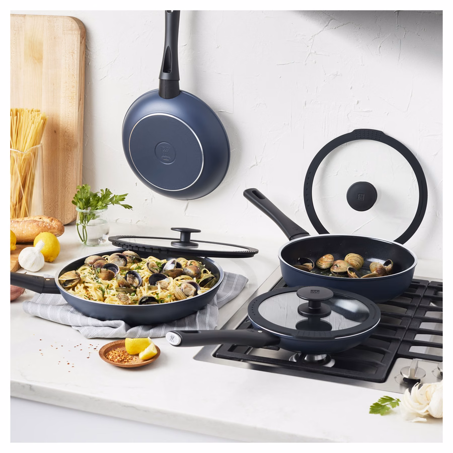 7-pc, Aluminum, Pots And Pans Set Ceramic Non-stick Coating