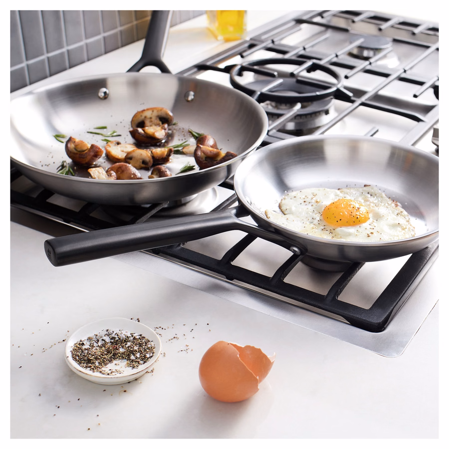 2-pc, Stainless Steel Fry Pan Set