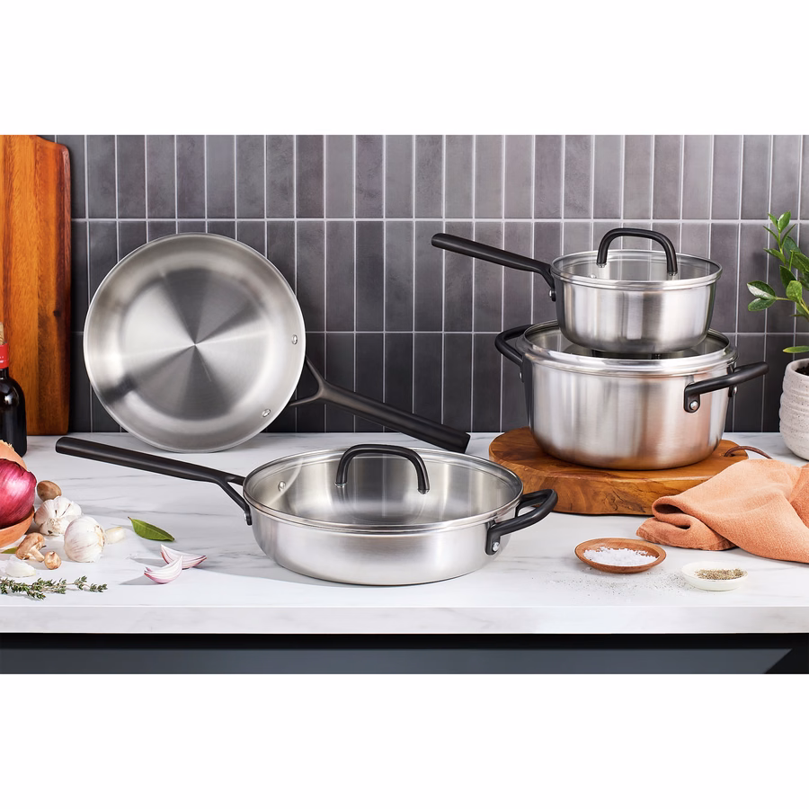 7-pc, Stainless Steel, Cookware Set