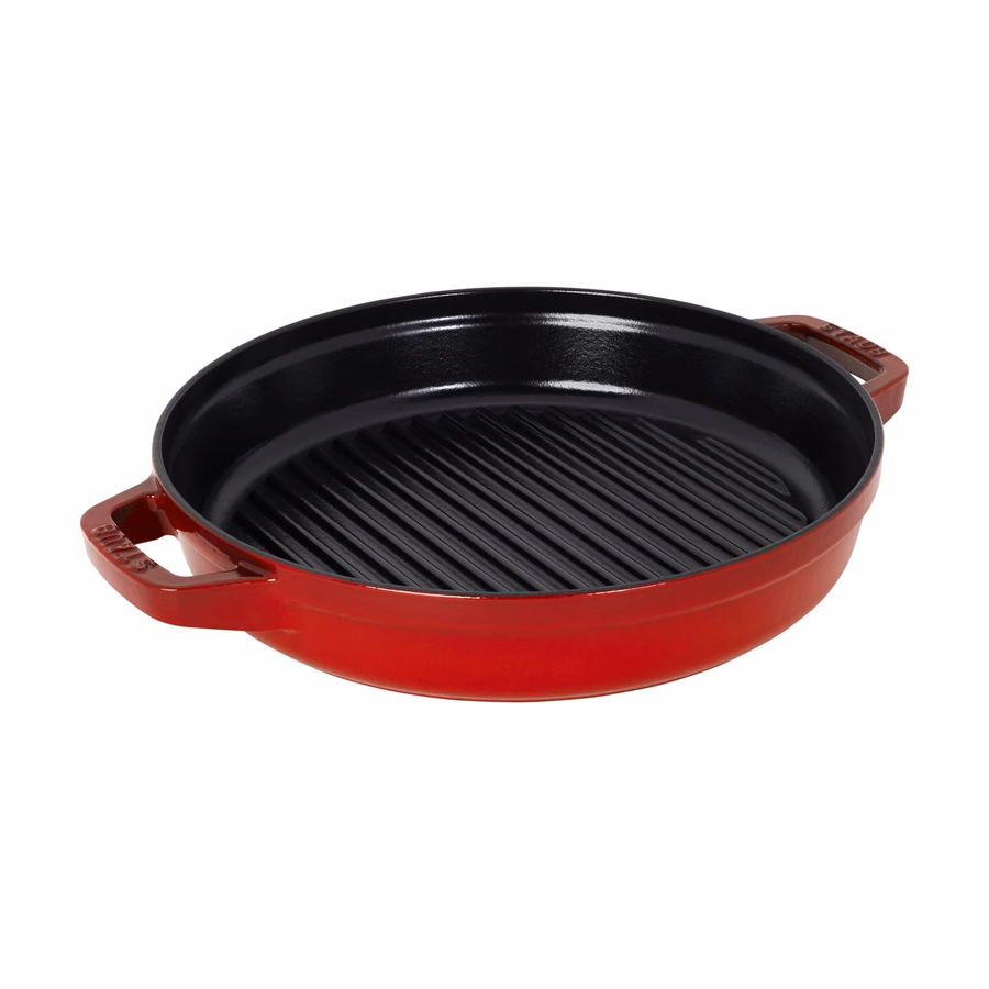 4-pc Stackable Cookware Set, Cherry, Cast Iron