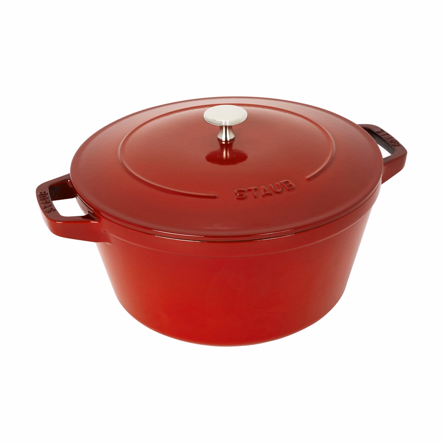 4-pc Stackable Cookware Set, Cherry, Cast Iron