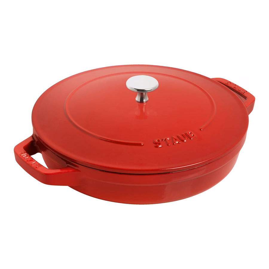 4-pc Stackable Cookware Set, Cherry, Cast Iron