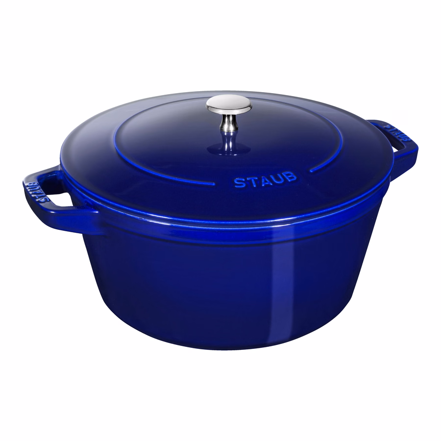 4-pc Stackable Cookware Set, Dark Blue, Cast Iron
