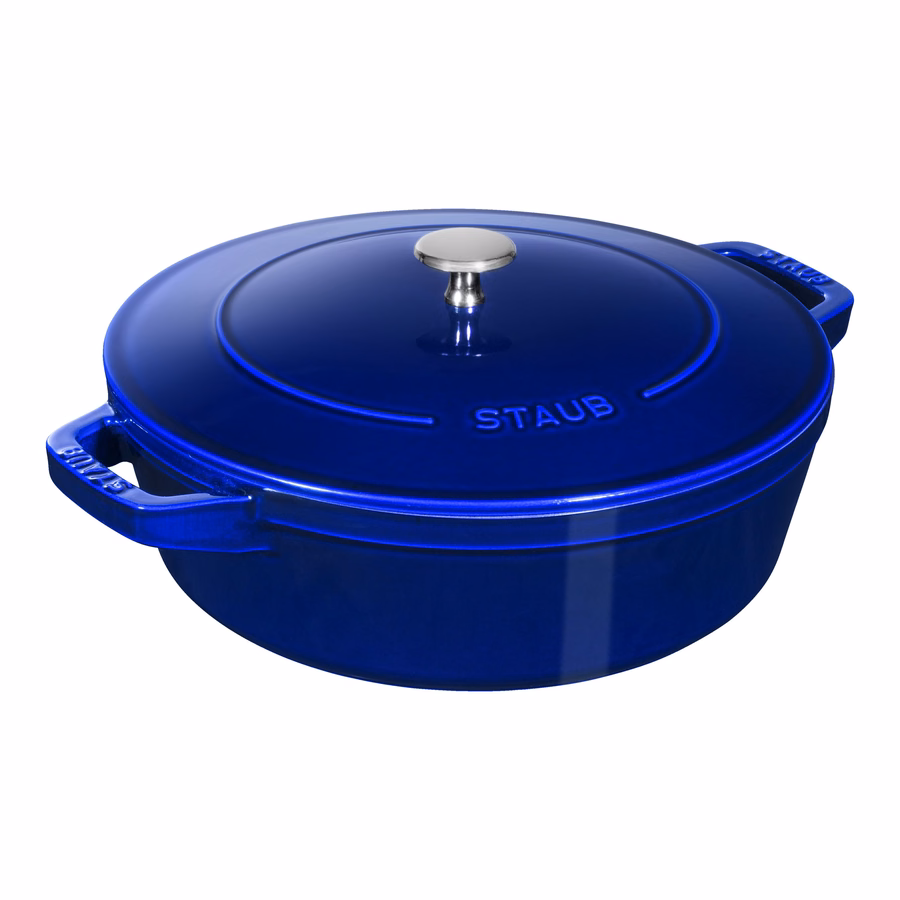 4-pc Stackable Cookware Set, Dark Blue, Cast Iron