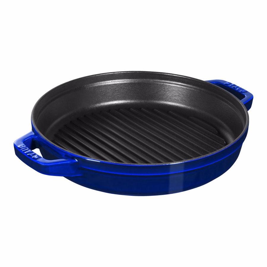 4-pc Stackable Cookware Set, Dark Blue, Cast Iron