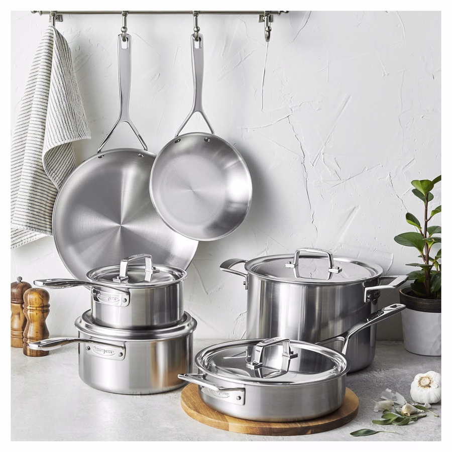 10-pc, 18/10 Stainless Steel, Pots And Pans Set