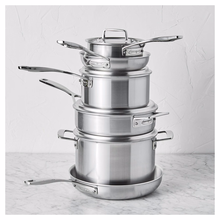 10-pc, 18/10 Stainless Steel, Pots And Pans Set