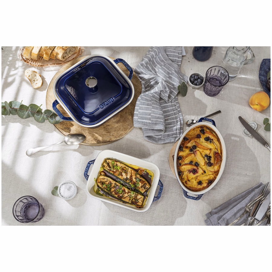 4-pc, Mixed Baking Dish Set, Dark Blue