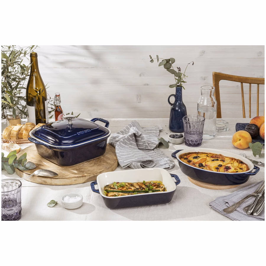 4-pc, Mixed Baking Dish Set, Dark Blue