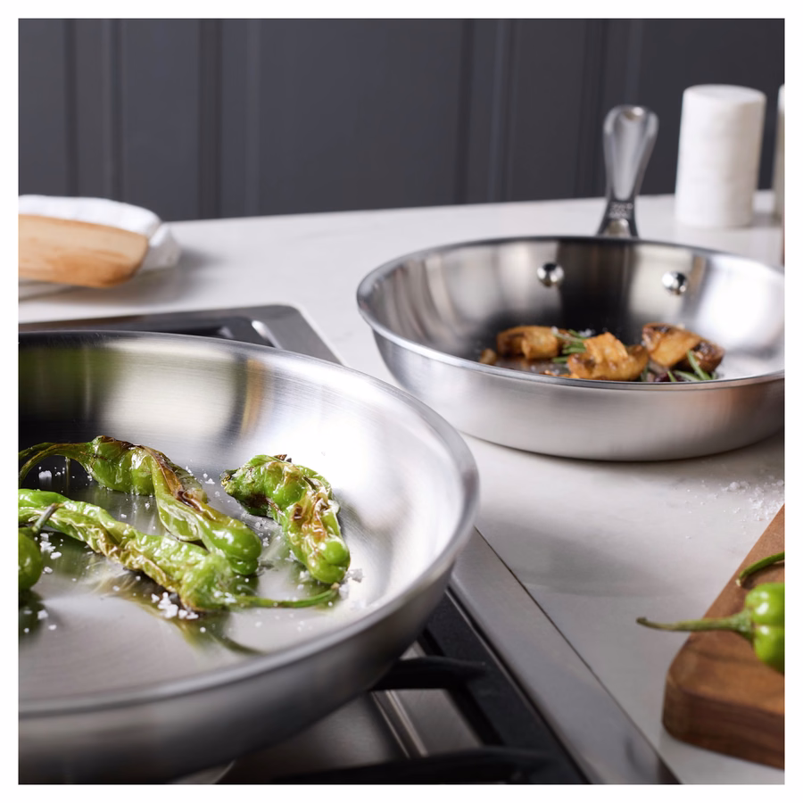 2-pc, Stainless Steel, Frying Pan Set