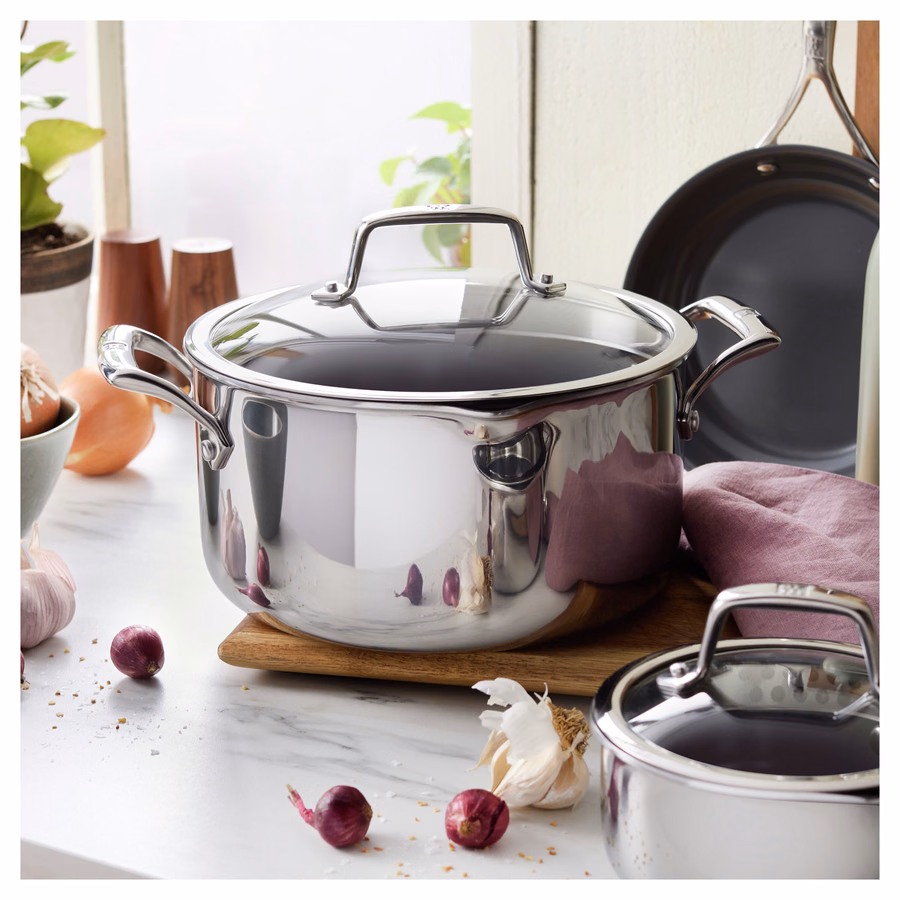 10-pc, 18/10 Stainless Steel, Pots And Pans Set Ceramic Coating