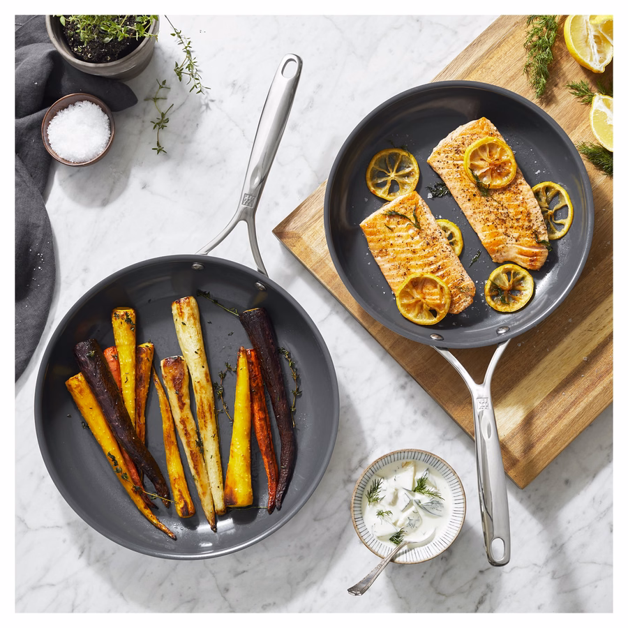 2-pc, Non-stick, Frying Pan Set Ceramic Coating
