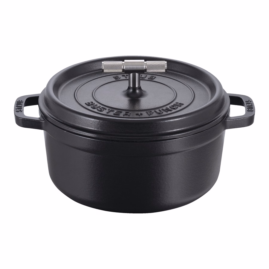 4 qt, Round, Dutch Oven Buster And Punch, Matte Black