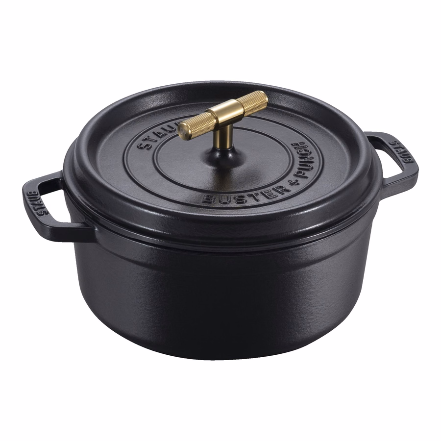 4 qt, Round, Dutch Oven Buster And Punch, Matte Black