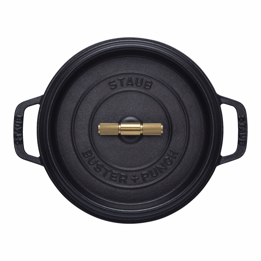 4 qt, Round, Dutch Oven Buster And Punch, Matte Black
