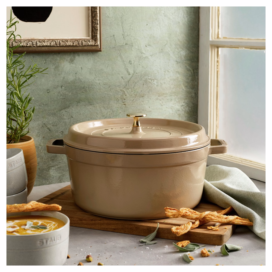 7 qt, Round, Dutch Oven, Sesame