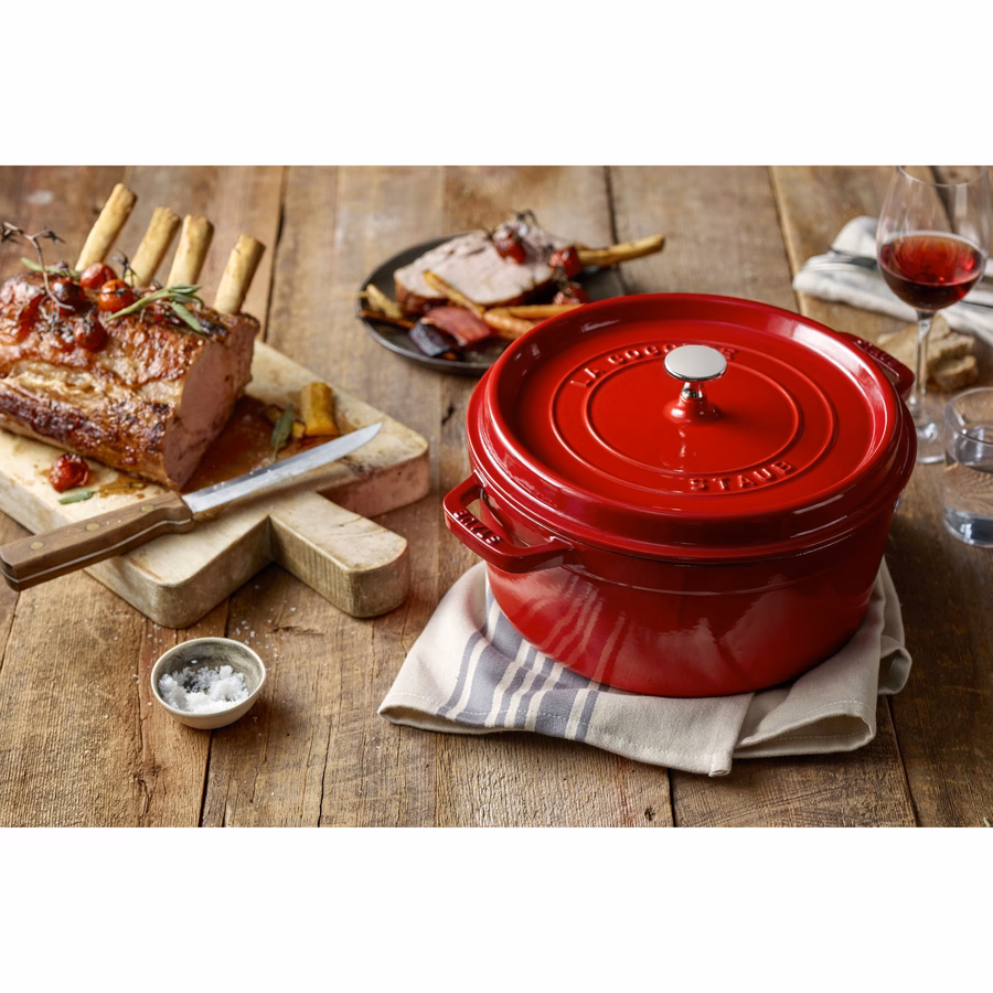9 qt, Round, Dutch Oven, Cherry