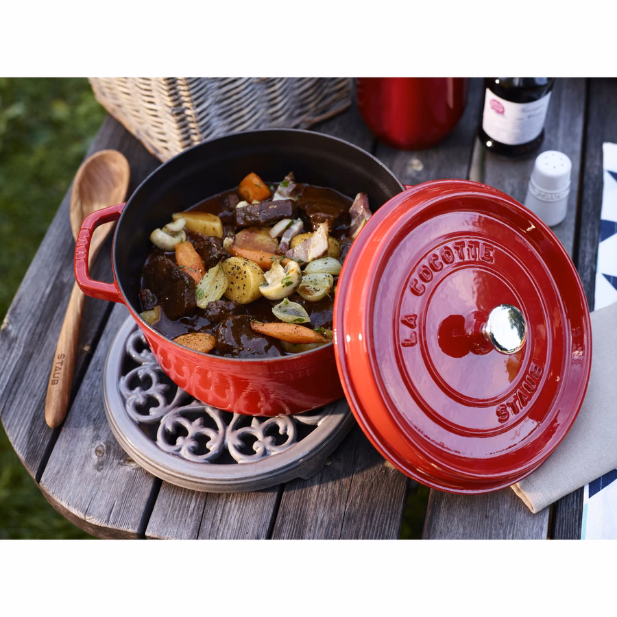 9 qt, Round, Dutch Oven, Cherry