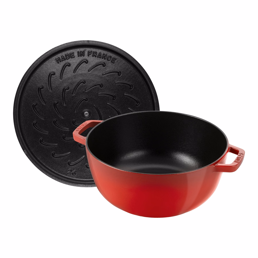 5 qt, Essential French Oven with Horse Lid, Cherry