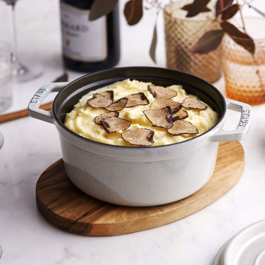 4 qt, Round, Dutch Oven, White Truffle