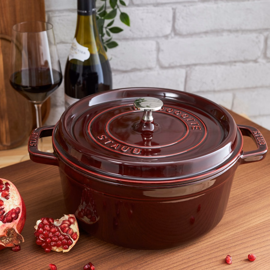 4 qt, Round, Dutch Oven, Grenadine