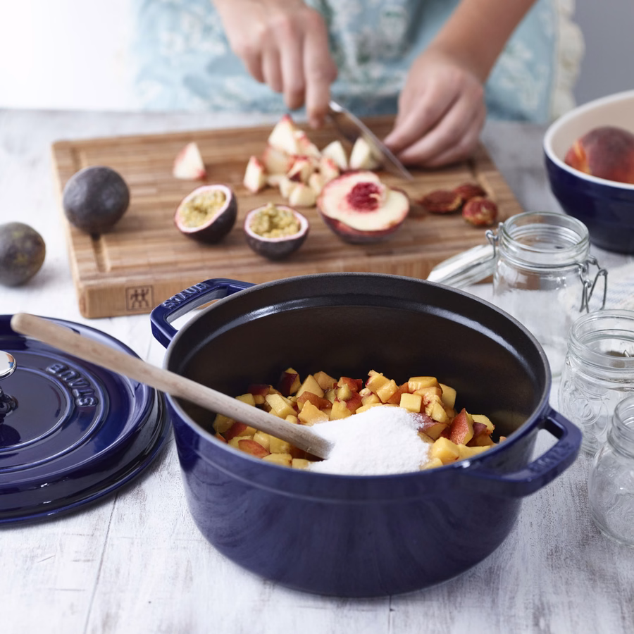 4 qt, Round, Dutch Oven, Dark Blue