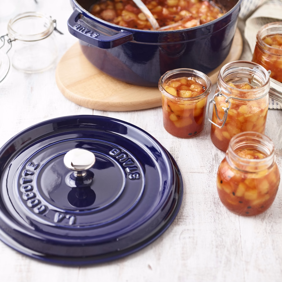 4 qt, Round, Dutch Oven, Dark Blue