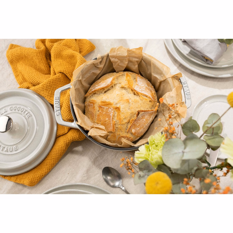 7 qt, Round, Dutch Oven, White Truffle