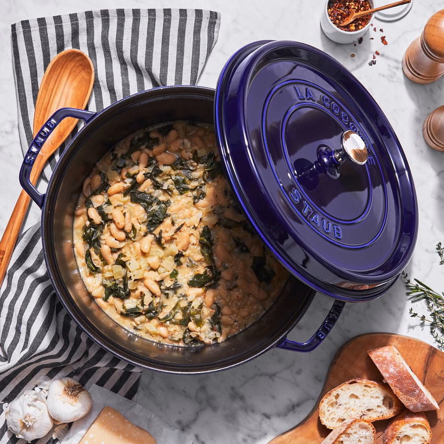 9 qt, Round, Dutch Oven, Dark Blue
