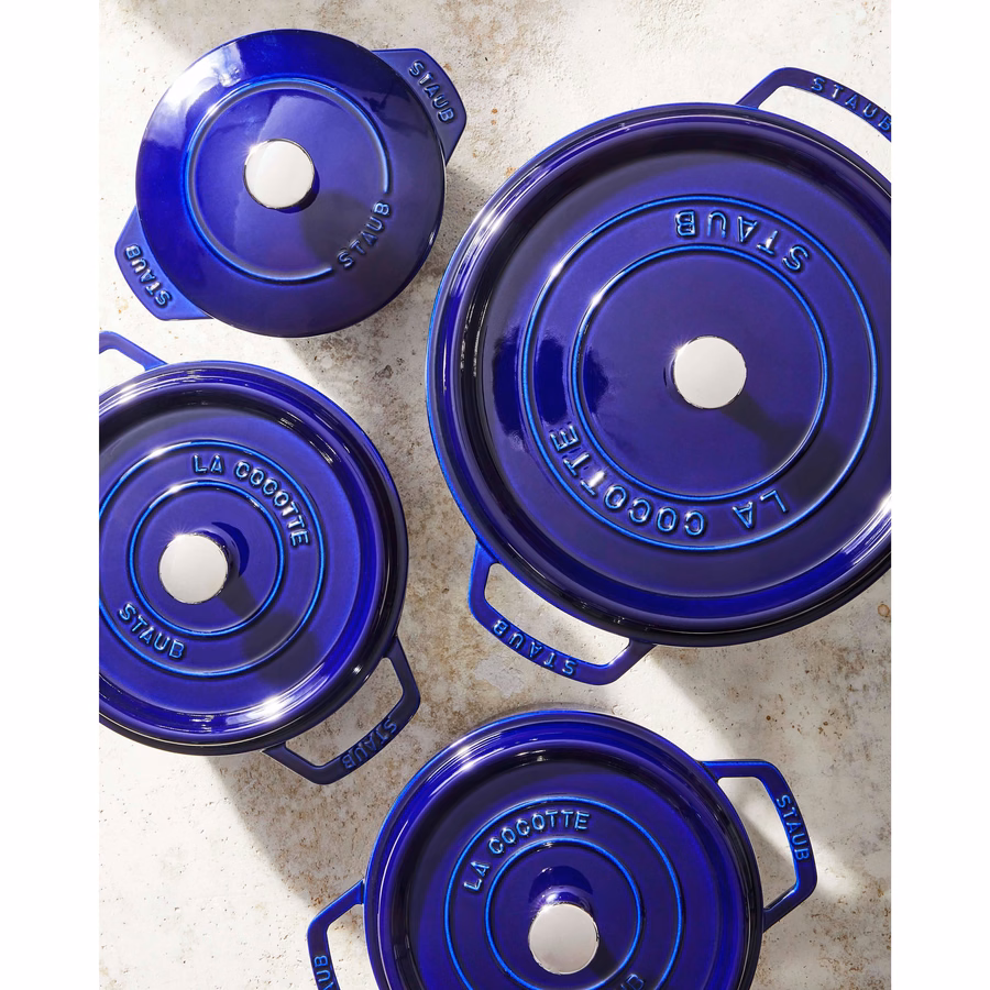 9 qt, Round, Dutch Oven, Dark Blue