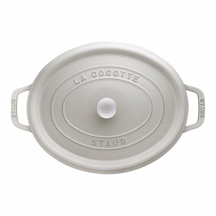 5.75 qt, Oval, Dutch Oven, White Truffle