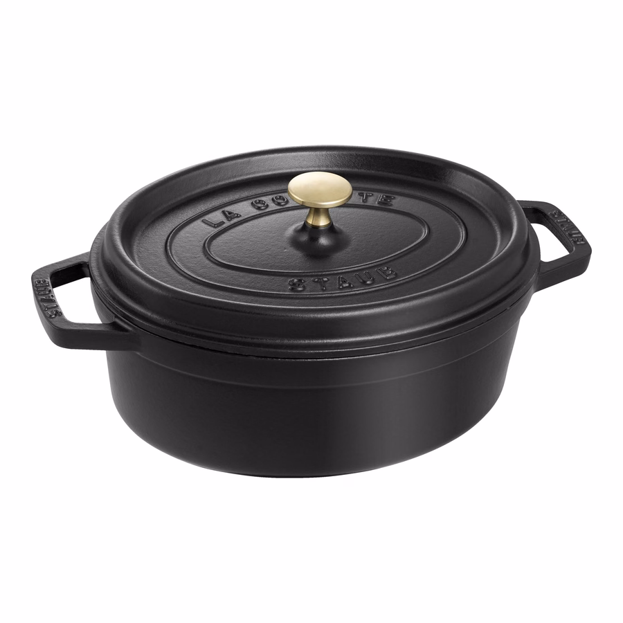 5.75 qt, Oval, Dutch Oven, Matte Black