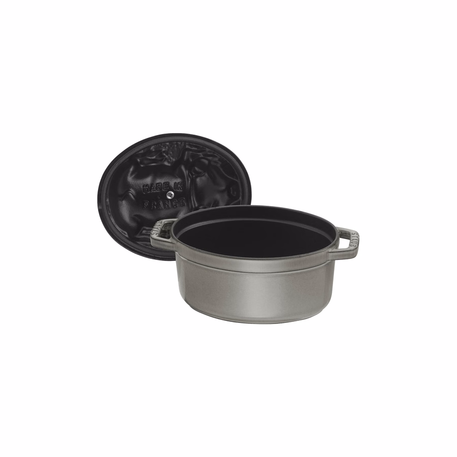 1 qt, Oval, Pig Dutch Oven, Graphite Grey
