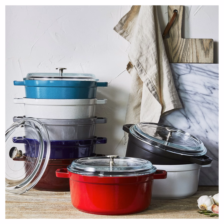 4 qt, Round, Glass Lid Dutch Oven, Graphite Grey