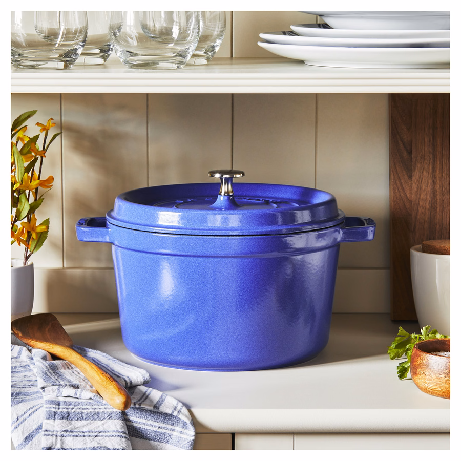 5 qt, Round, Tall Dutch Oven, Blueberry