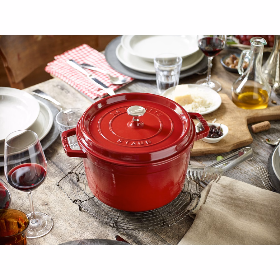 5 qt, Round, Dutch Oven Deep, Cherry - Factory Second