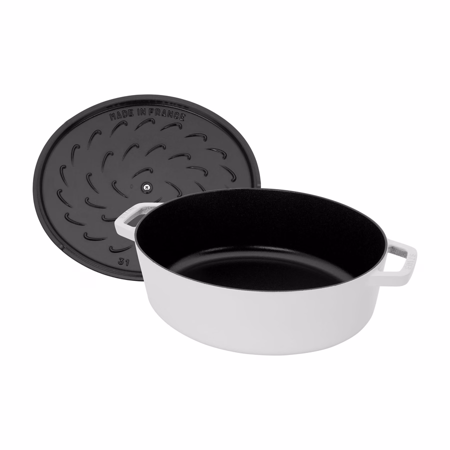 6.25 qt, Wide Oval Dutch Oven, Pure White