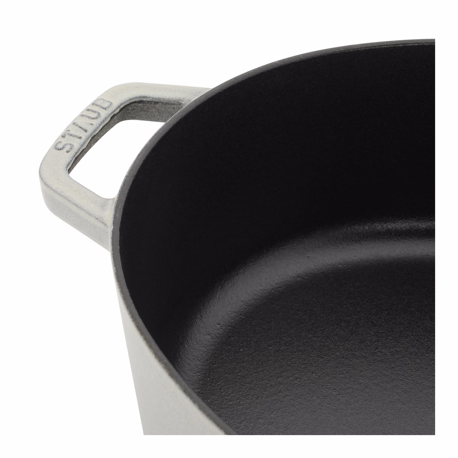 6.25 qt, Wide Oval Dutch Oven, White Truffle