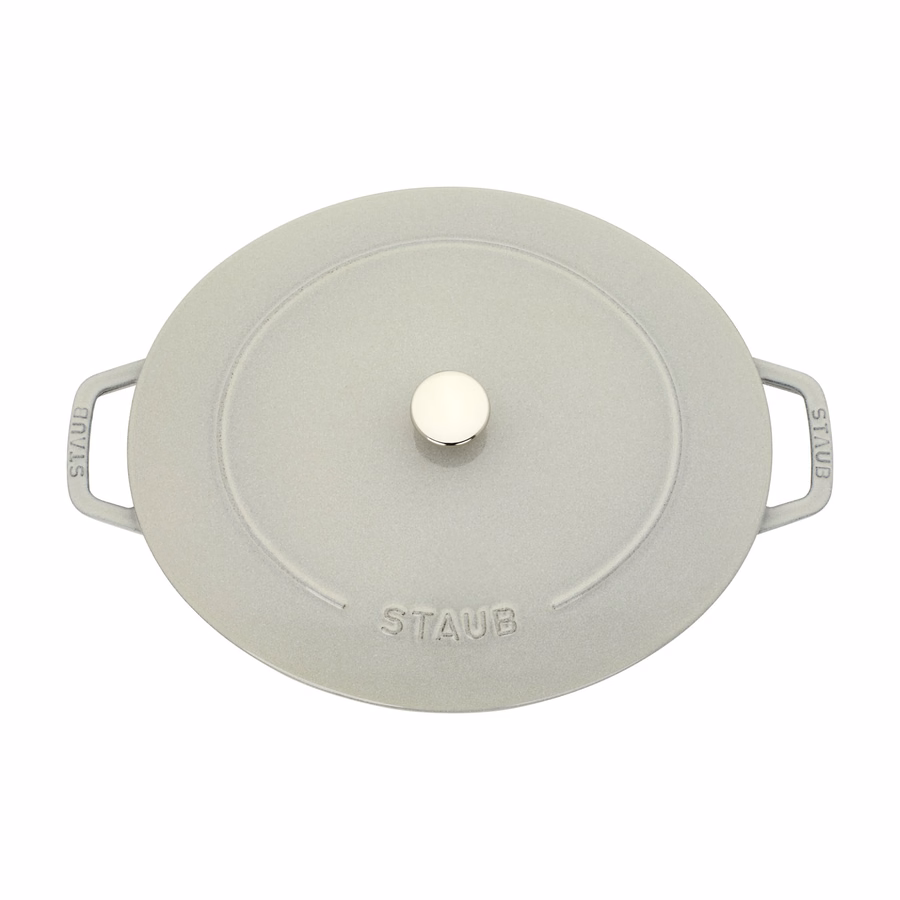 6.25 qt, Wide Oval Dutch Oven, White Truffle