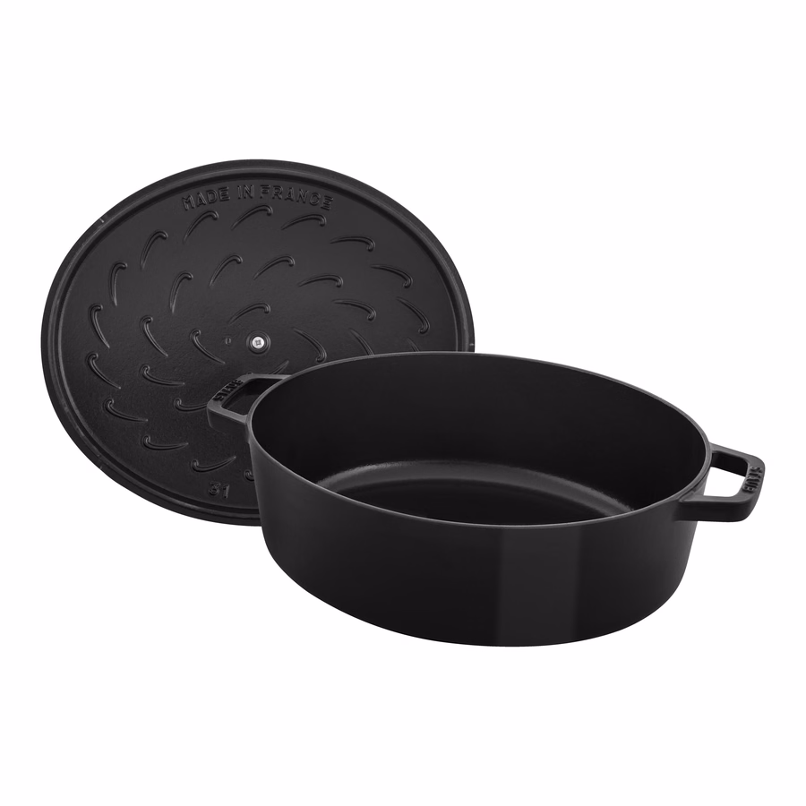 6.25 qt, Wide Oval Dutch Oven, Matte Black