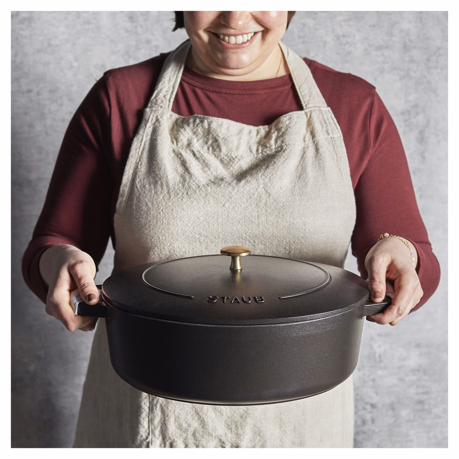 6.25 qt, Wide Oval Dutch Oven, Matte Black