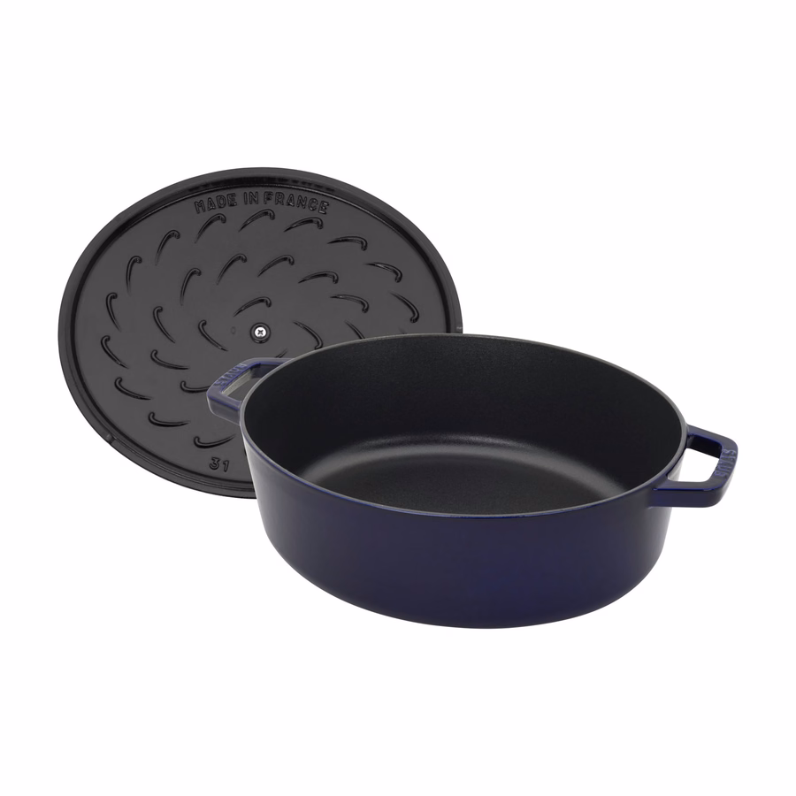 6.25 qt, Wide Oval Dutch Oven, Dark Blue