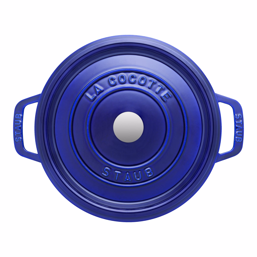 7 qt, Round, Dutch Oven, Dark Blue - Factory Second