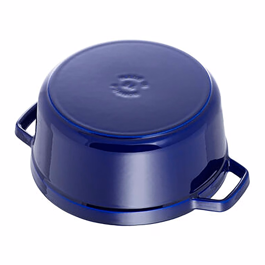 7 qt, Round, Dutch Oven, Dark Blue - Factory Second