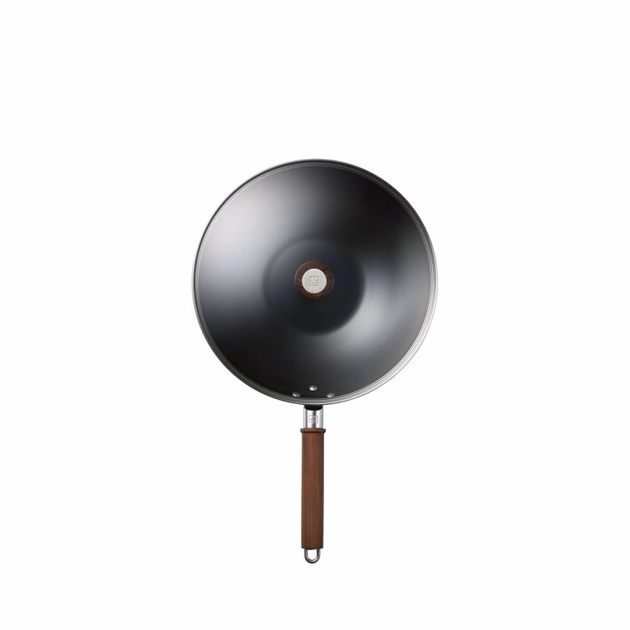 12-inch, Carbon Steel, Wok With Lid